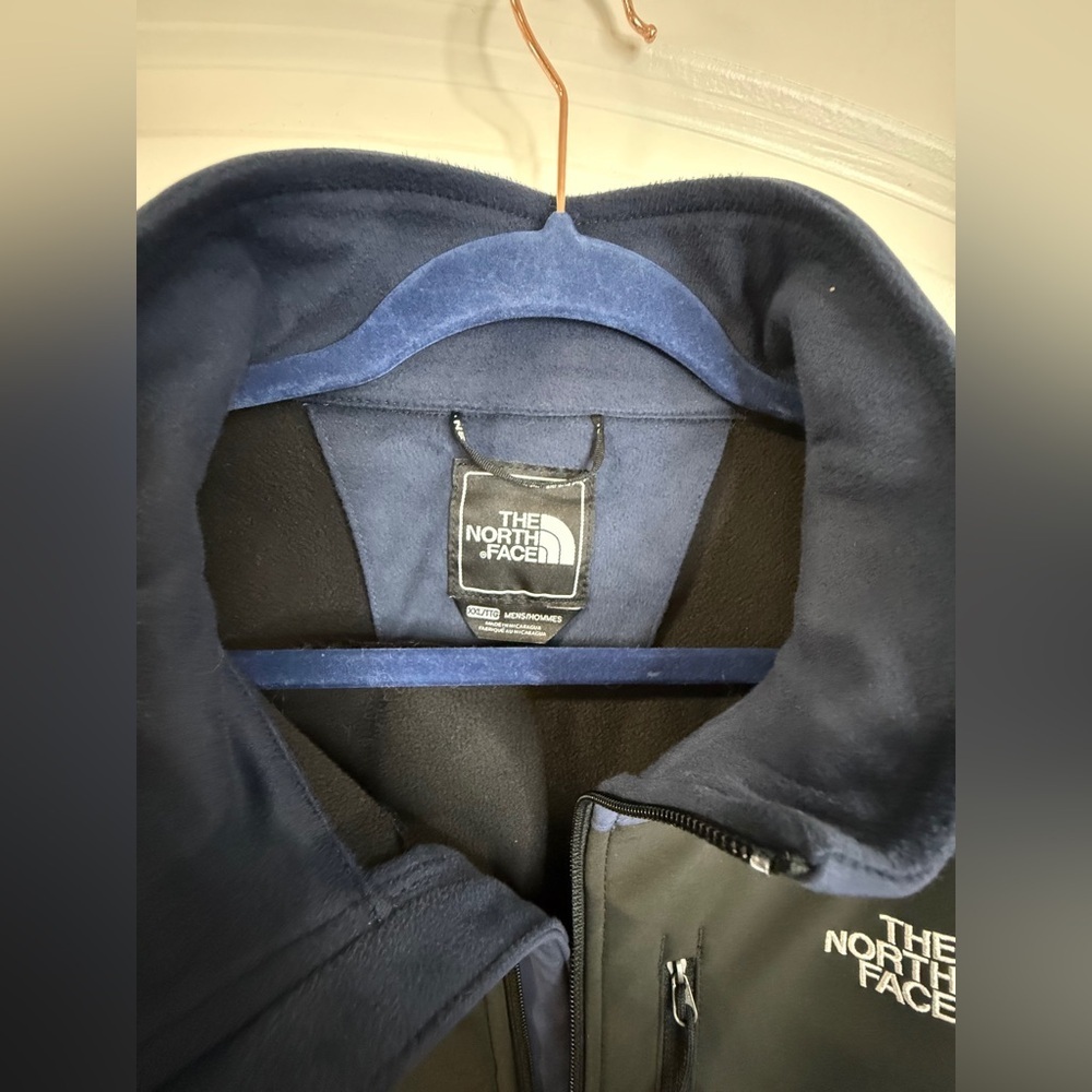 The North Face Men’s XXL Navy Black Softshell Jacket Full Zip Fleece - Picture 5 of 12